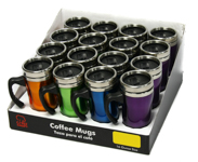 6 piece mug set with stand coffee Tea Mug & Plate Set With Stand 6 Coffee Mugs & 6 Saucers 12 Piece Dinn —  Cheerful Bargains Ltd main image 1