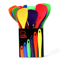 Chef Craft Premium Red Silicone Mixing Spoon